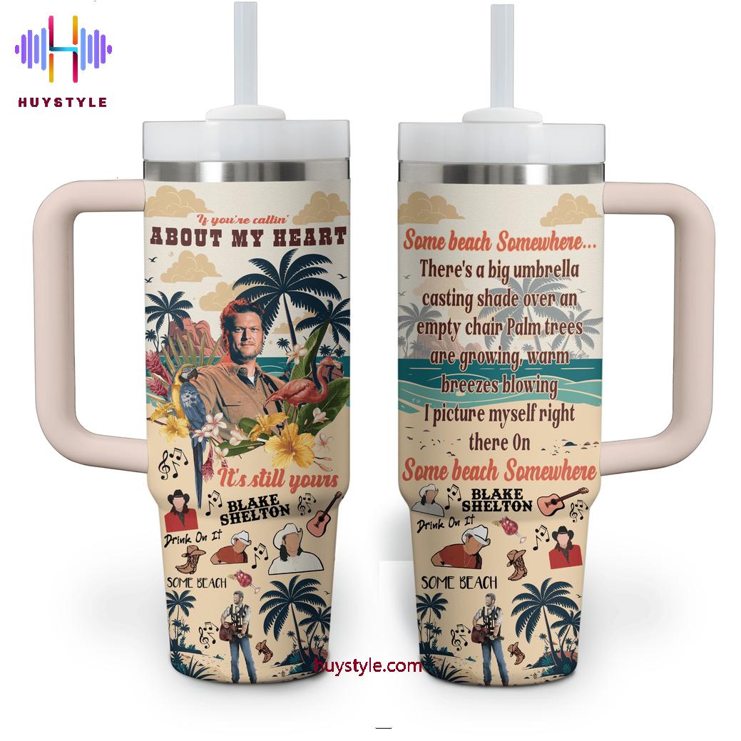 Blake Shelton Music Custom Stanley Cup 40 oz 30 oz Tumbler With Handle