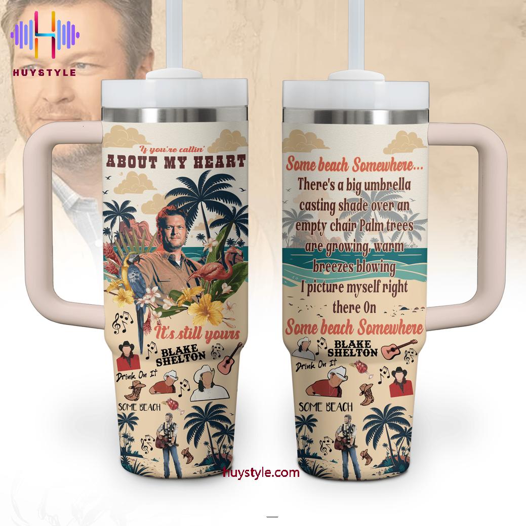 Blake Shelton Music Custom Stanley Cup 40 oz 30 oz Tumbler With Handle