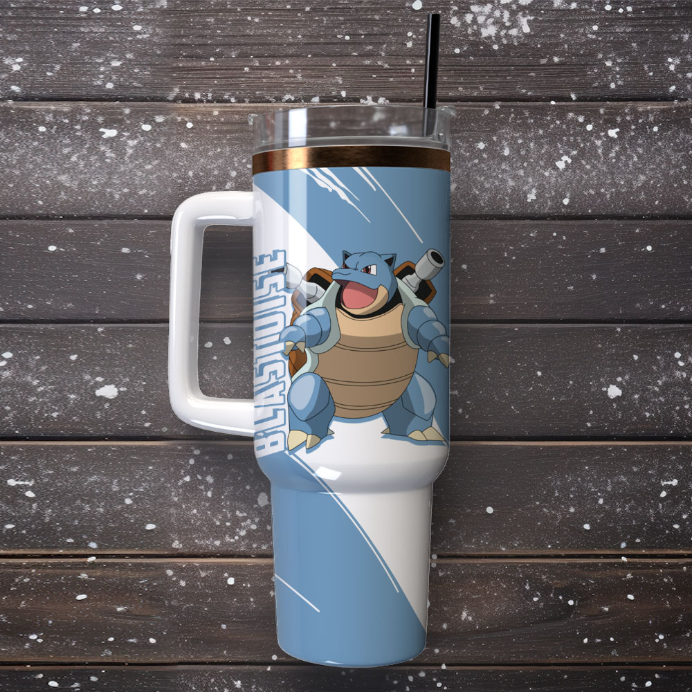 Blastoise Pokemon Anime Custom Stanley Cup 40 oz 30 oz Tumbler With Handle