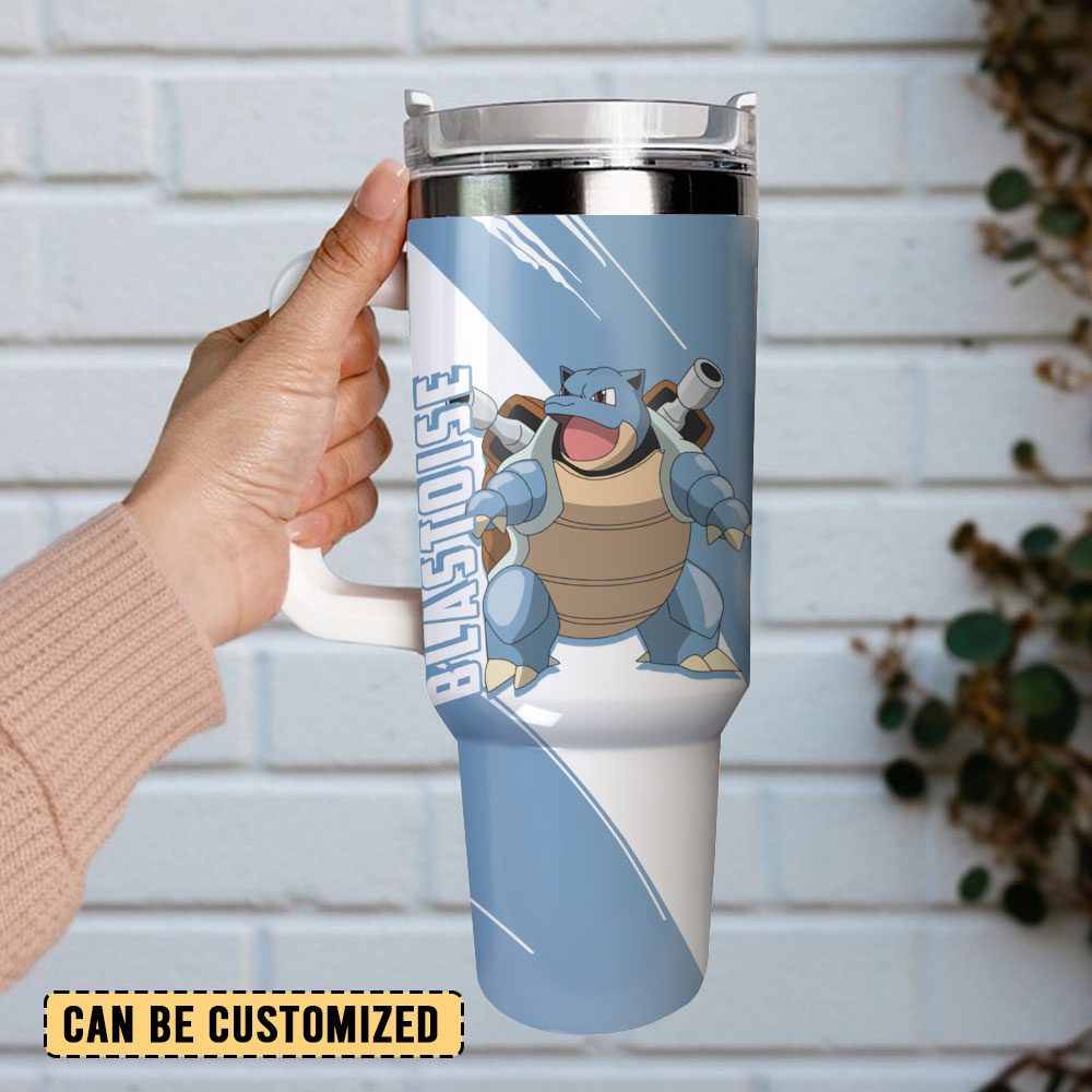 Blastoise Pokemon Anime Custom Stanley Cup 40 oz 30 oz Tumbler With Handle