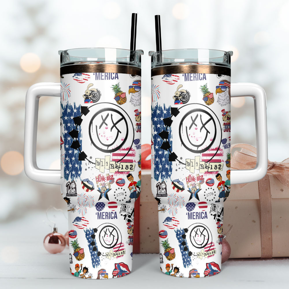Blink 182 Rock Band Custom Stanley Cup 40 oz 30 oz Tumbler With Handle