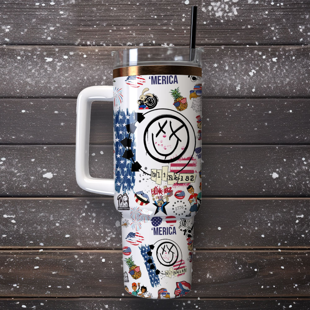 Blink 182 Rock Band Custom Stanley Cup 40 oz 30 oz Tumbler With Handle