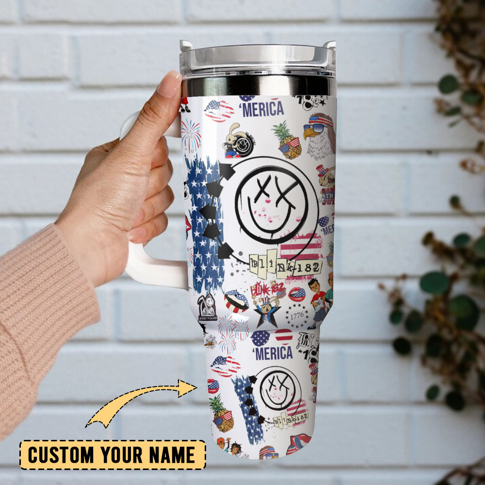 Blink 182 Rock Band Custom Stanley Cup 40 oz 30 oz Tumbler With Handle
