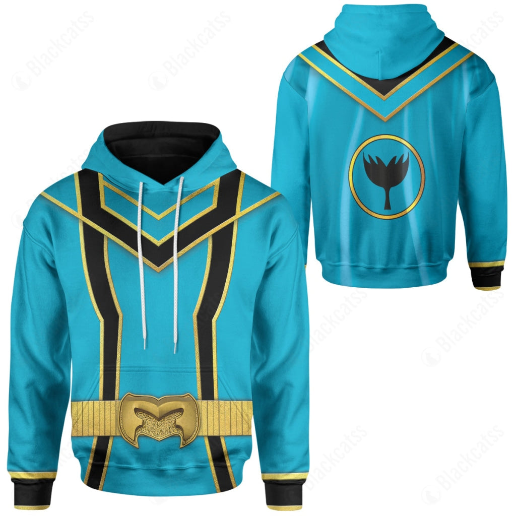 Blue Power Rangers Mystic Force Costume Hoodie Sweatshirt T-Shirt Sweatpants Tracksuit - Stormmerch Exclusive