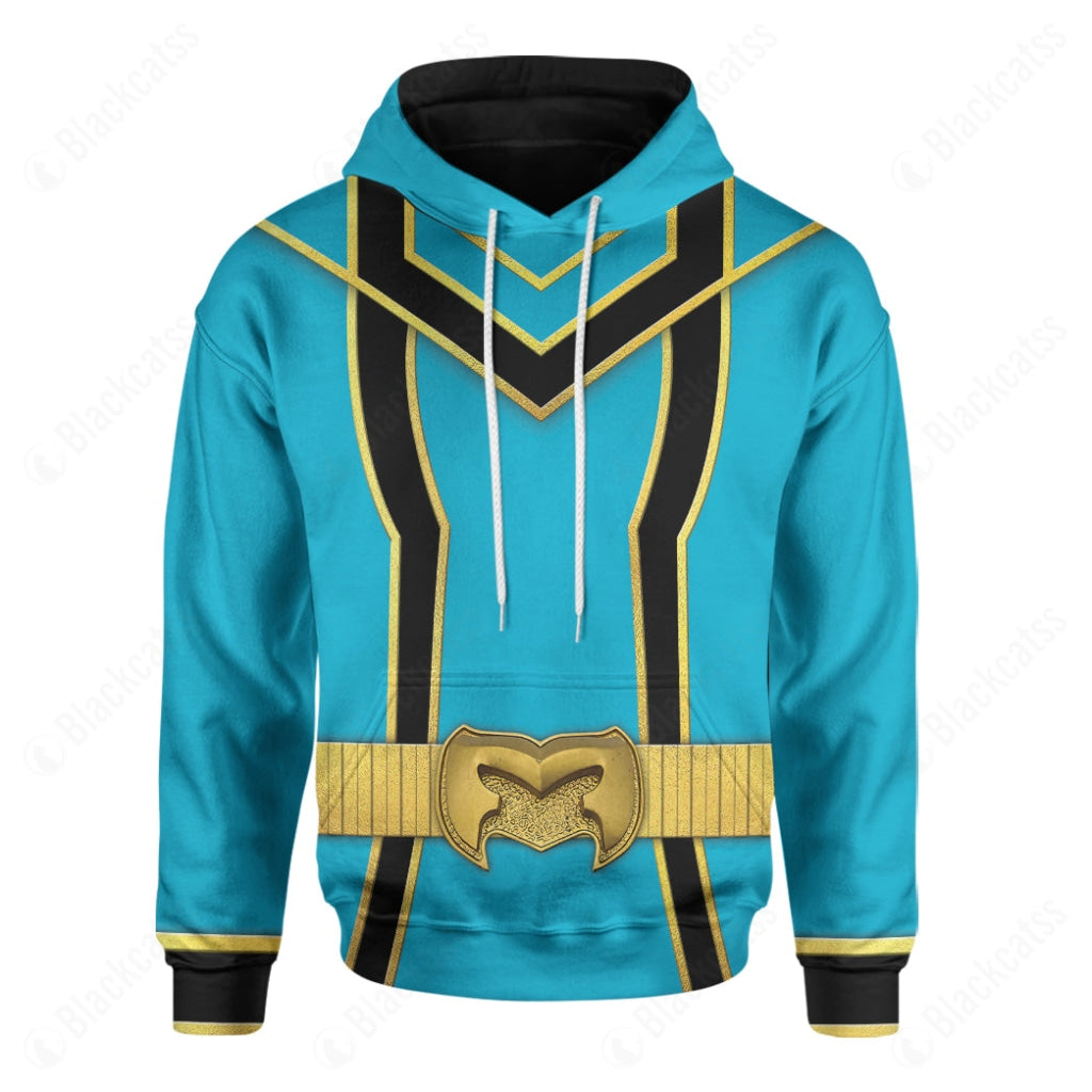 Blue Power Rangers Mystic Force Costume Hoodie Sweatshirt T-Shirt Sweatpants Tracksuit - Stormmerch Exclusive