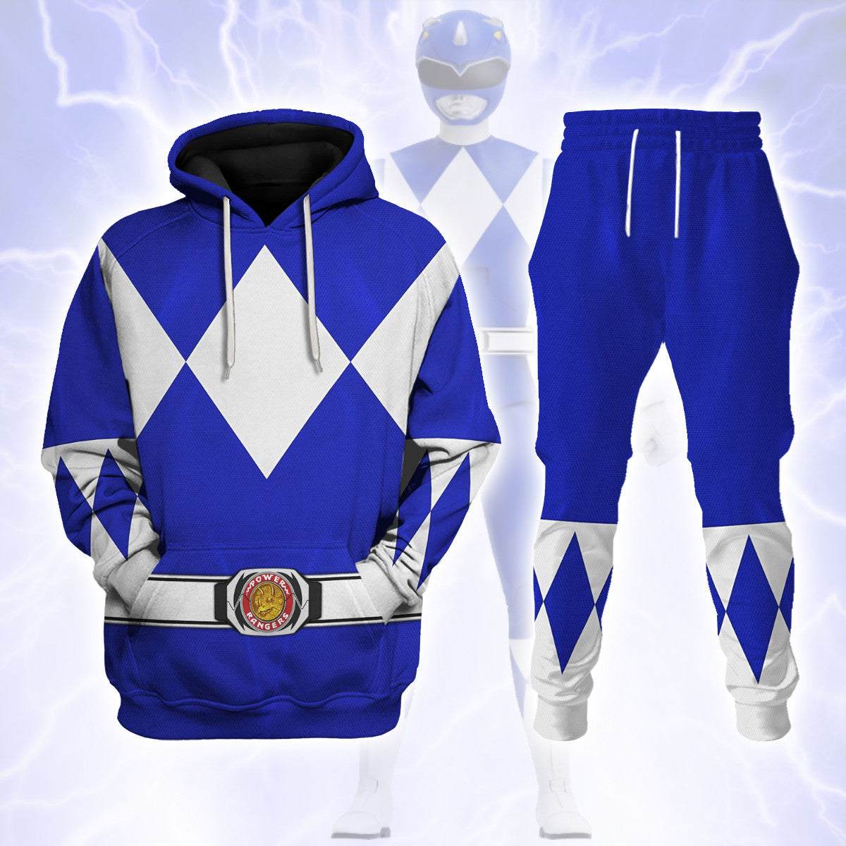 Blue Ranger Mighty Morphin Hoodies Sweatshirt T-shirt Hawaiian - Stormmerch Exclusive