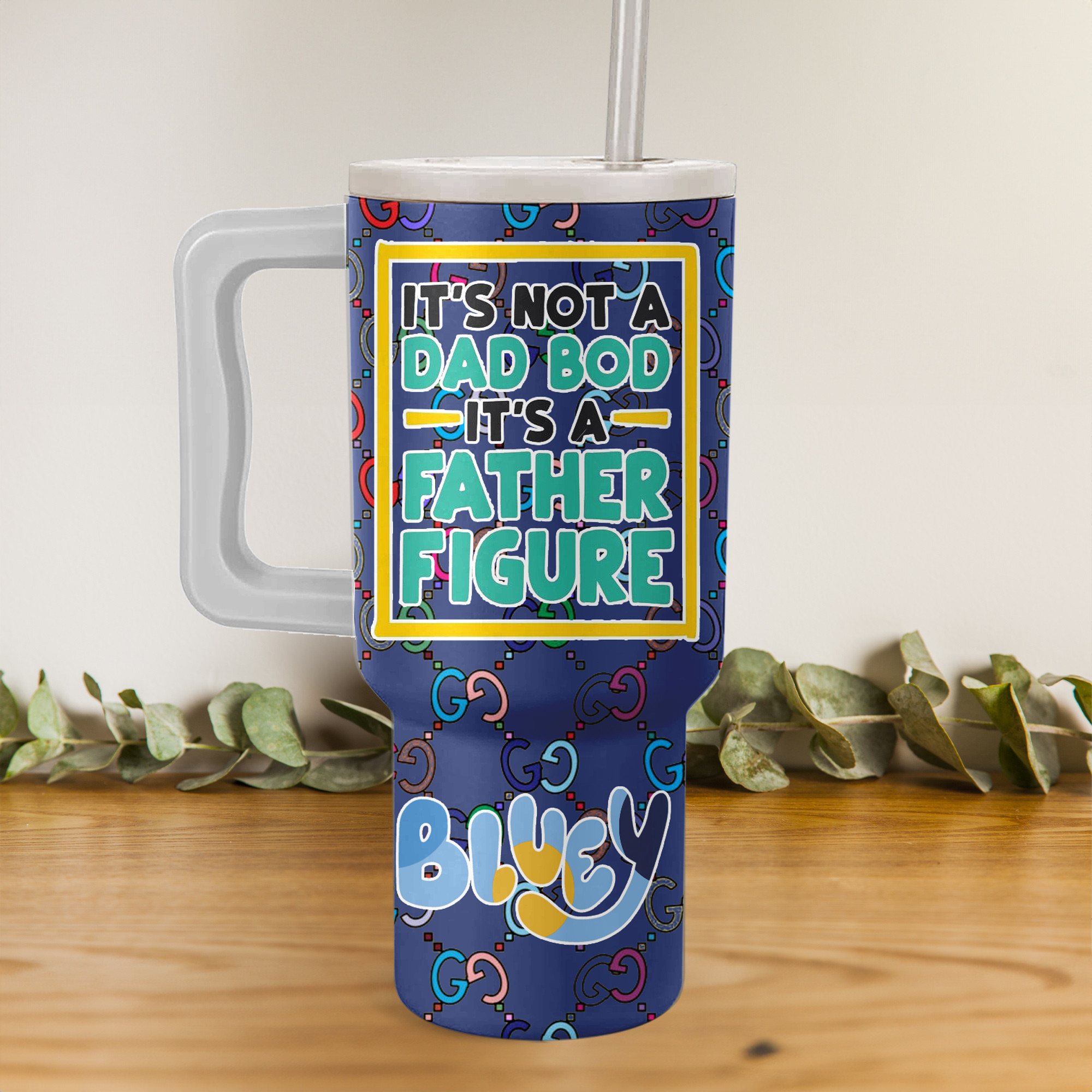 Bluey Cartoon Custom Stanley Cup 40 oz 30 oz Tumbler With Handle