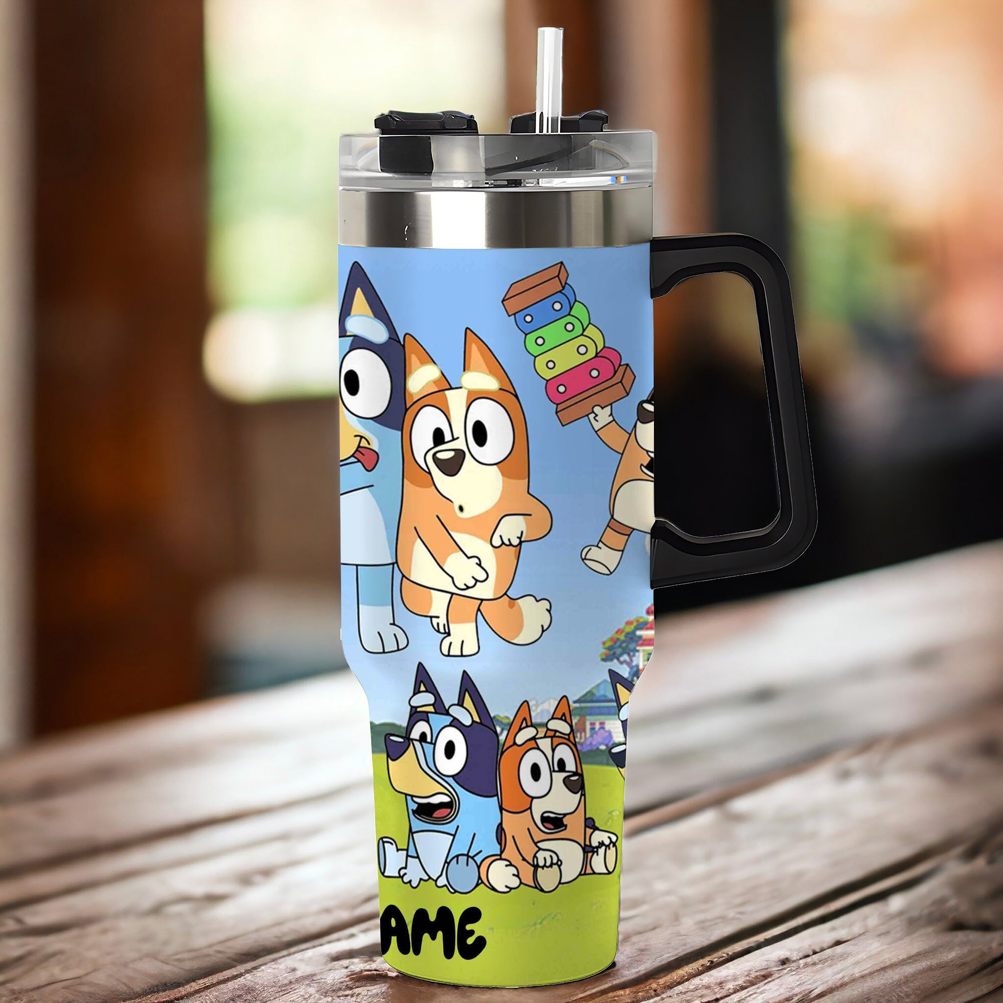 Bluey Cartoon Custom Stanley Cup 40 oz 30 oz Tumbler With Handle