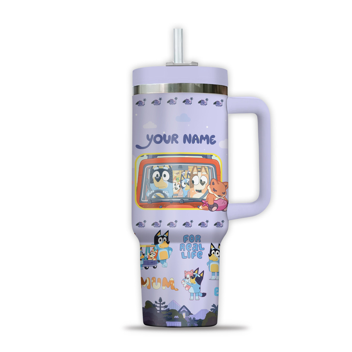 Bluey Cartoon Custom Stanley Cup 40 oz 30 oz Tumbler With Handle