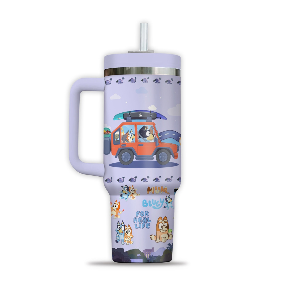 Bluey Cartoon Custom Stanley Cup 40 oz 30 oz Tumbler With Handle