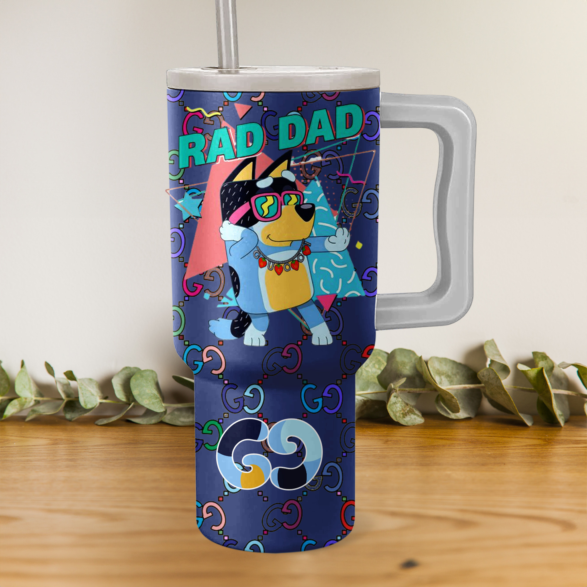 Bluey Cartoon Custom Stanley Cup 40 oz 30 oz Tumbler With Handle