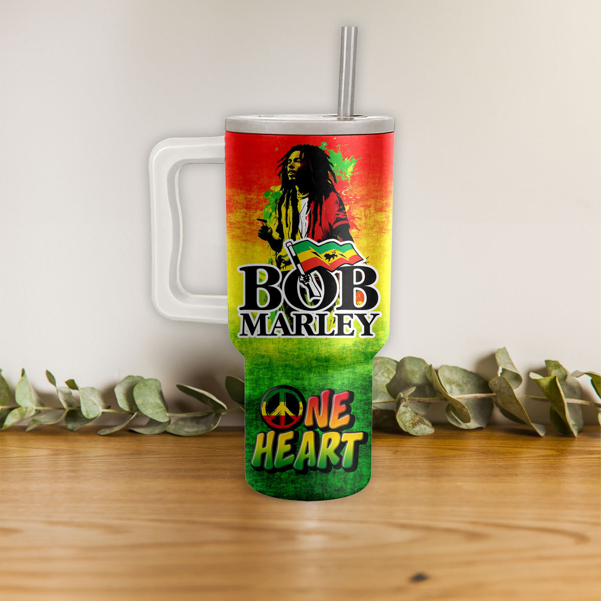 Bob Marley Music Custom Stanley Cup 40 oz 30 oz Tumbler With Handle