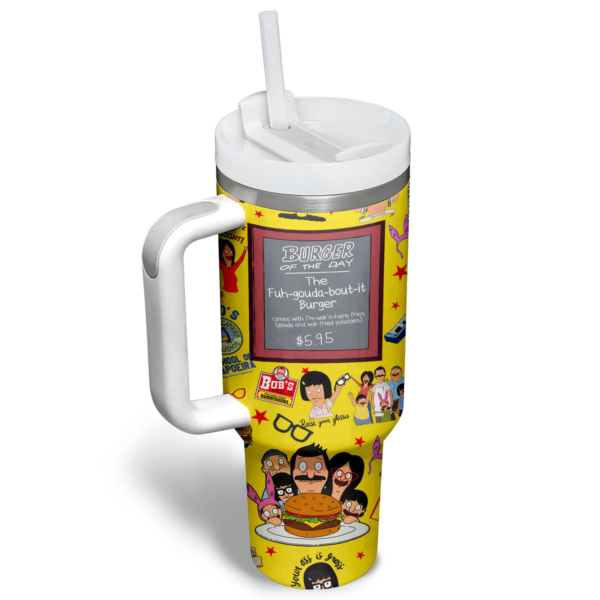 Bob's Burgers Movies Custom Stanley Cup 40 oz 30 oz Tumbler With Handle