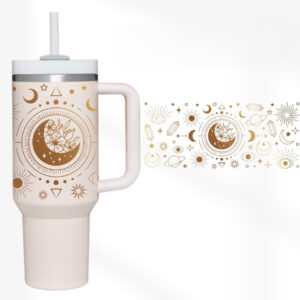 Boho Sun Moon Custom Stanley Cup 40 oz 30 oz Tumbler With Handle
