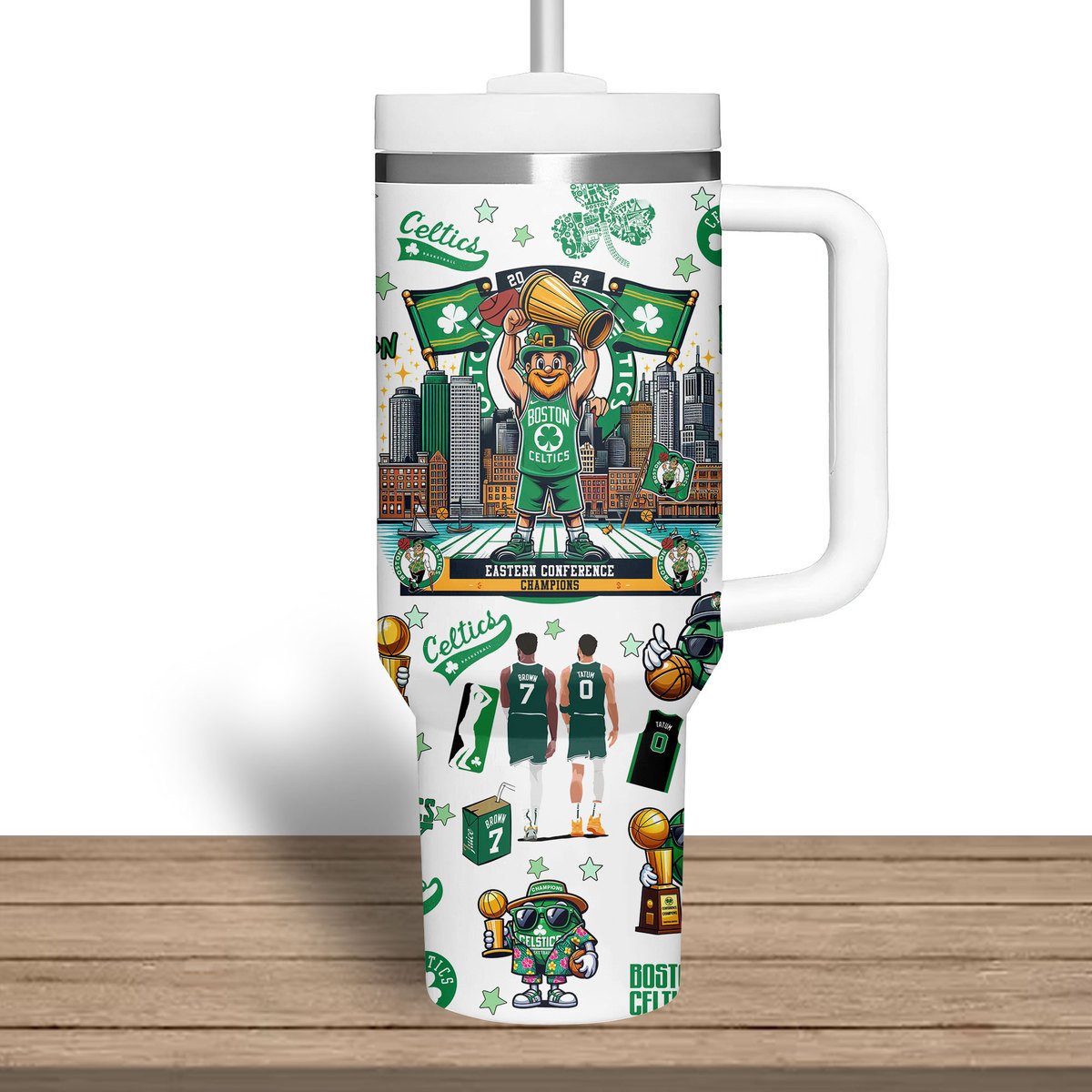 Boston Celtics NBA Custom Stanley Cup 40 oz 30 oz Tumbler With Handle
