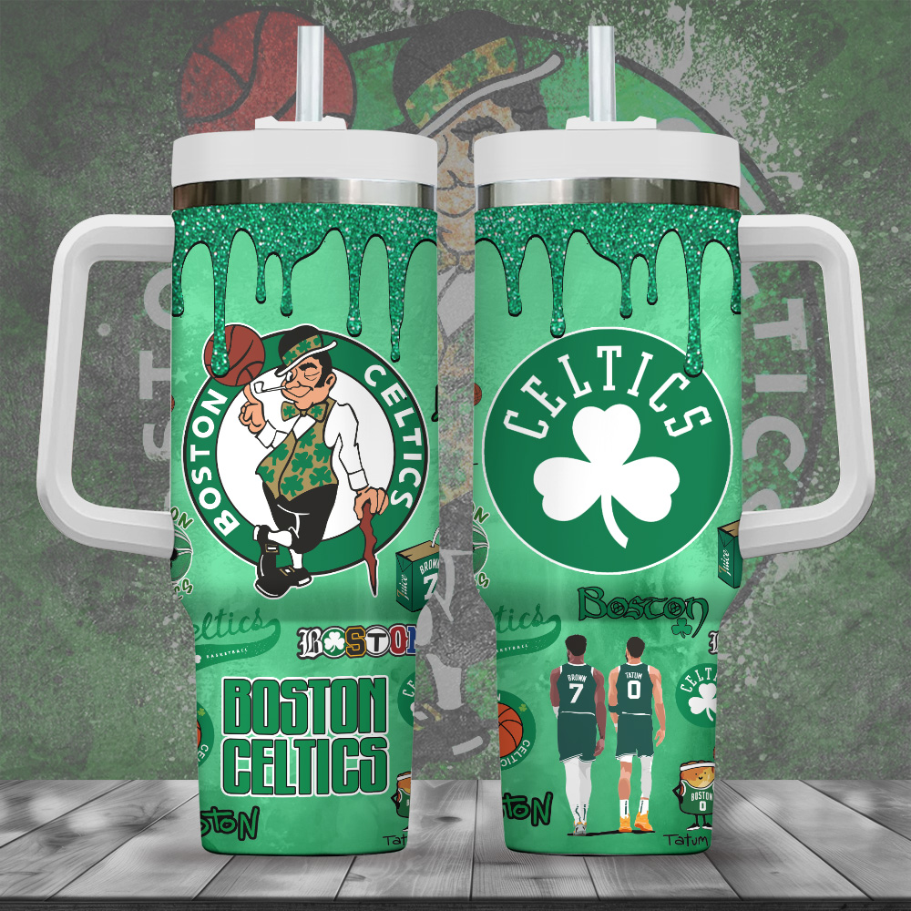 Boston Celtics NBA Custom Stanley Cup 40 oz 30 oz Tumbler With Handle