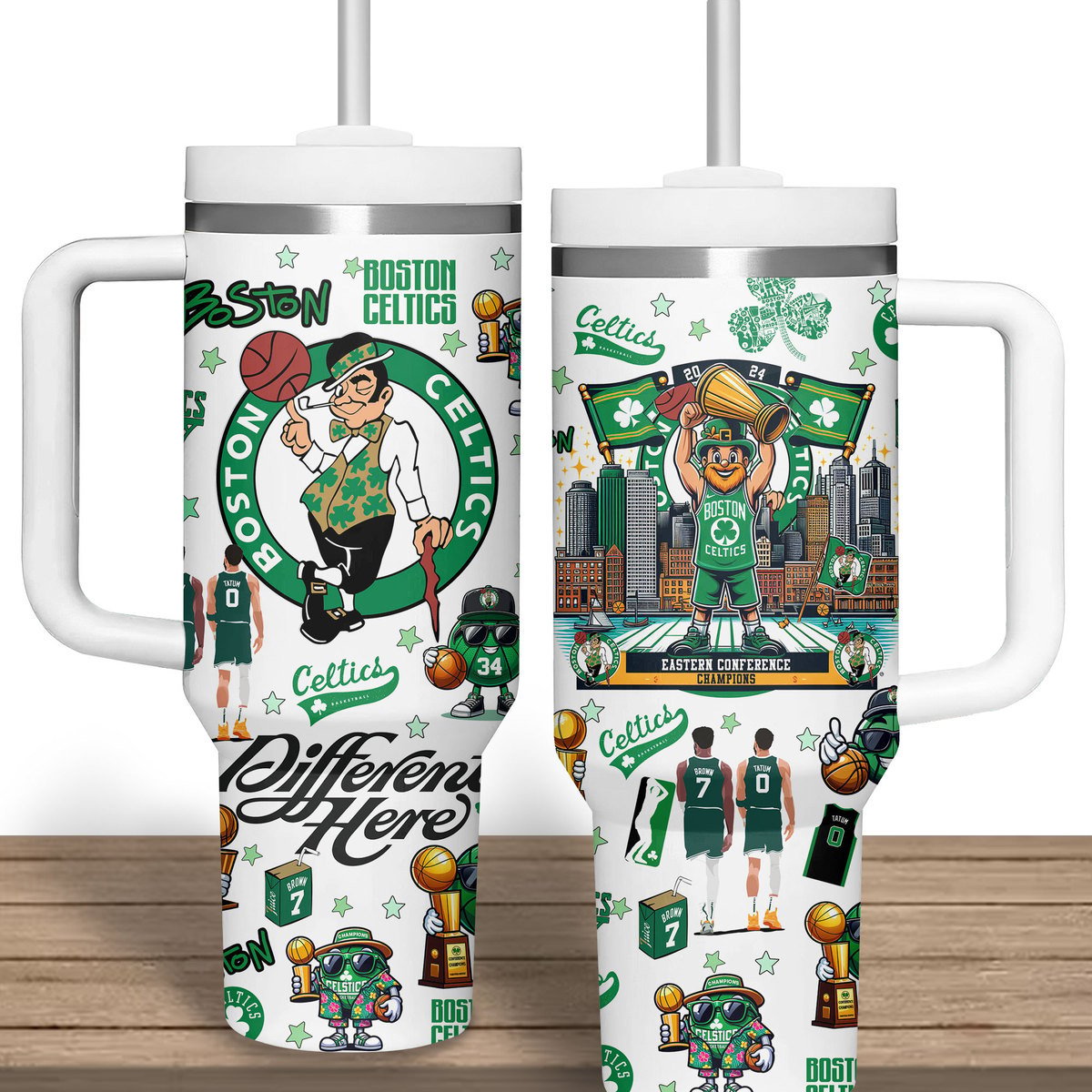Boston Celtics NBA Custom Stanley Cup 40 oz 30 oz Tumbler With Handle