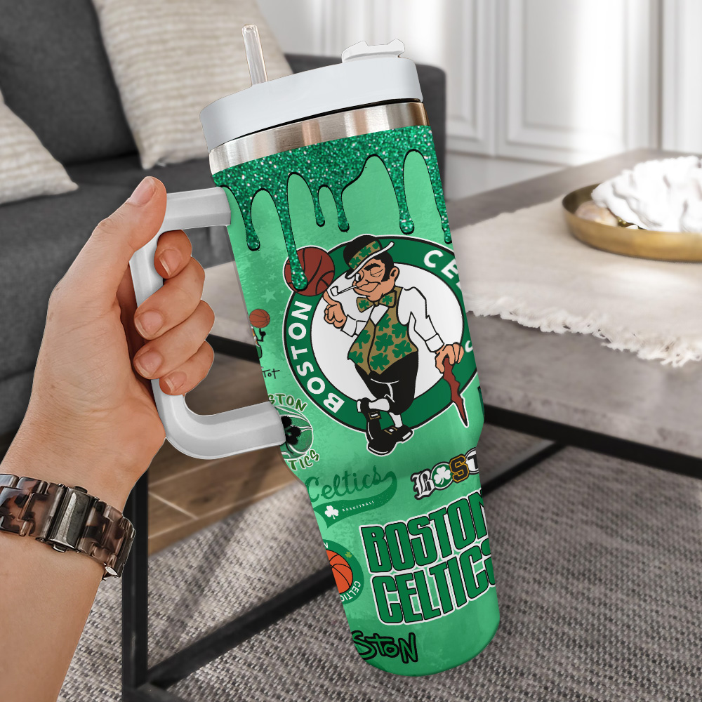 Boston Celtics NBA Custom Stanley Cup 40 oz 30 oz Tumbler With Handle