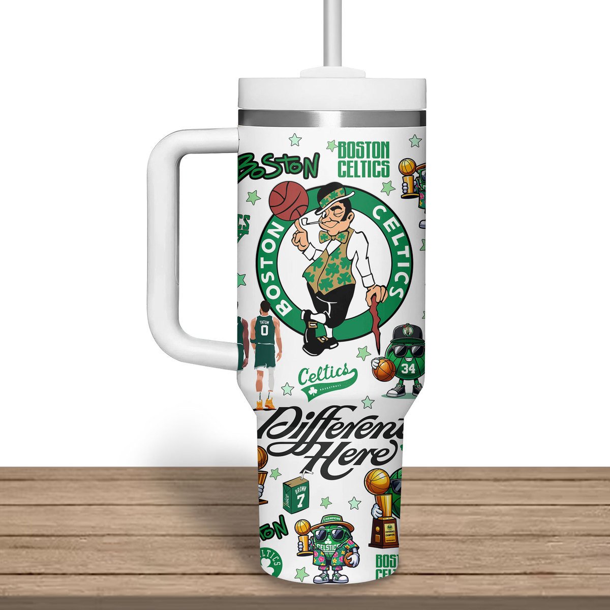Boston Celtics NBA Custom Stanley Cup 40 oz 30 oz Tumbler With Handle