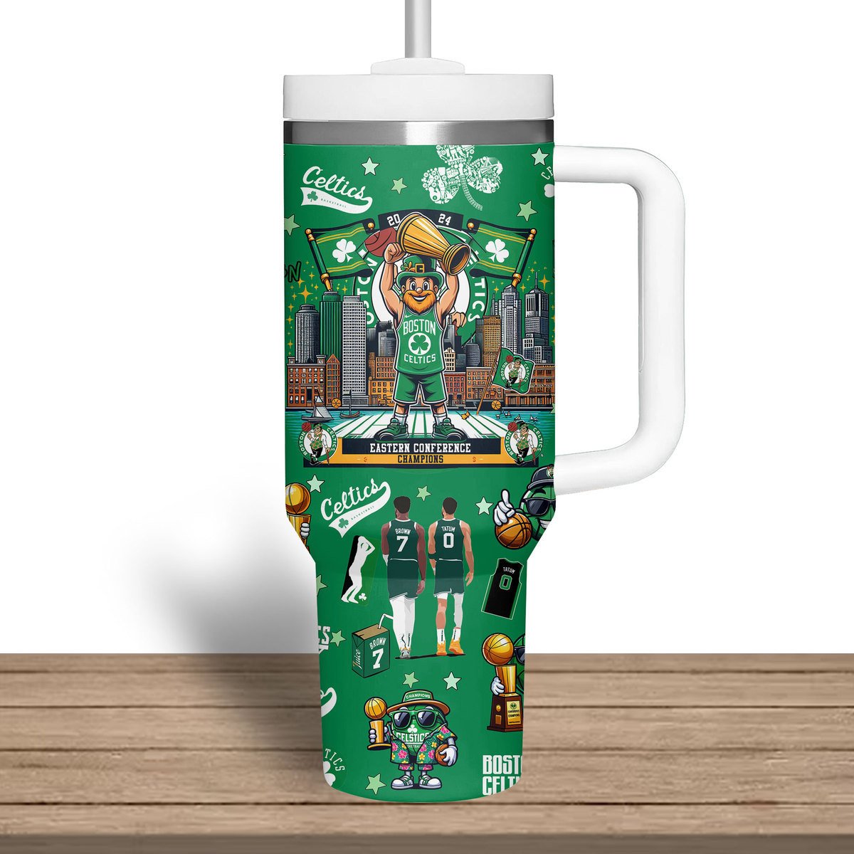 Boston Celtics NBA Custom Stanley Cup 40 oz 30 oz Tumbler With Handle