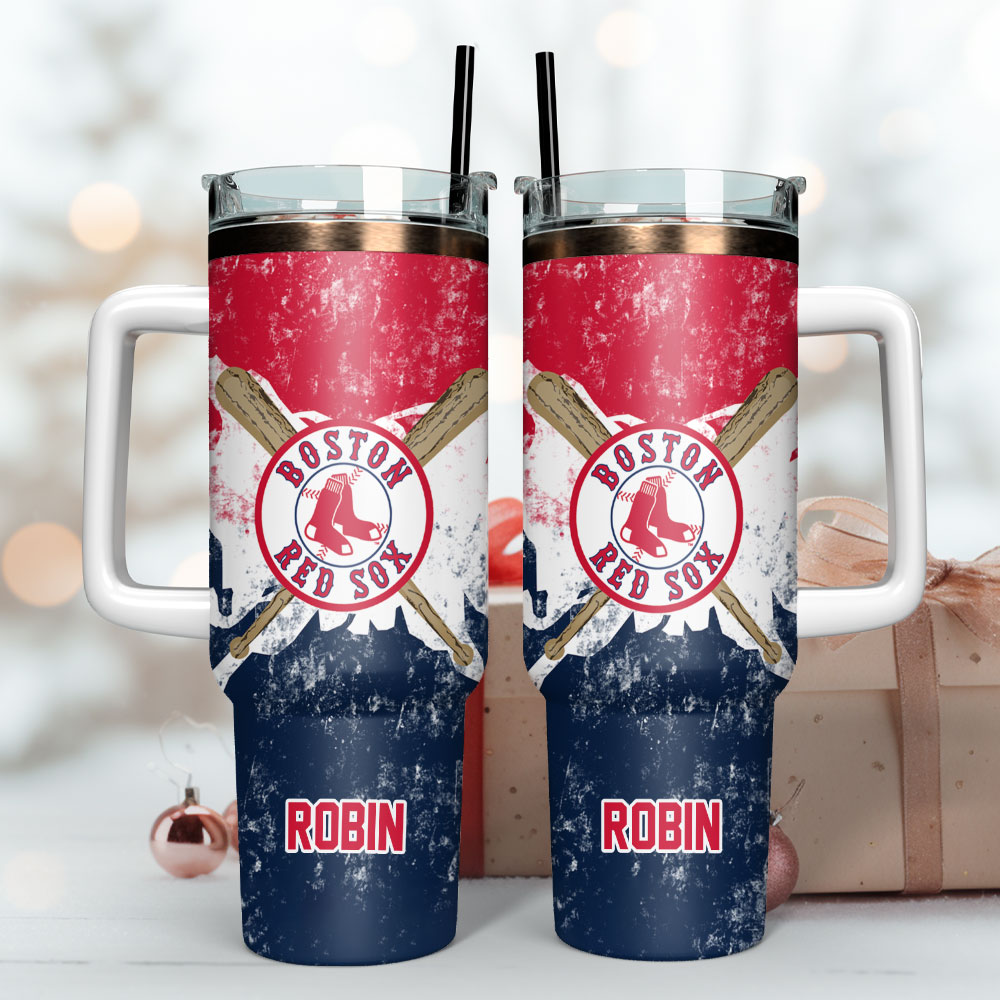 Boston Red Sox Baseball MLB Custom Stanley Cup 40 oz 30 oz Tumbler With Handle