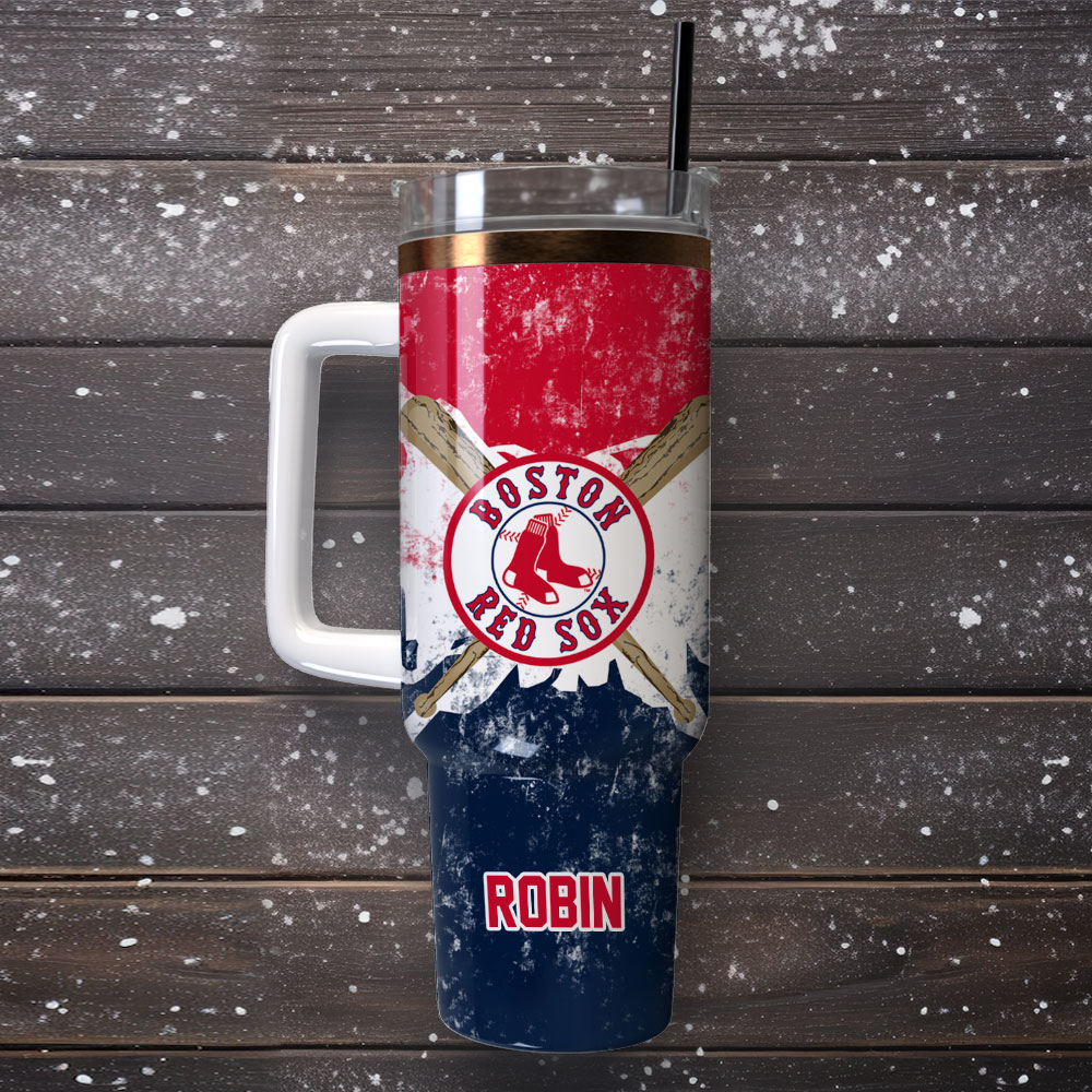 Boston Red Sox Baseball MLB Custom Stanley Cup 40 oz 30 oz Tumbler With Handle