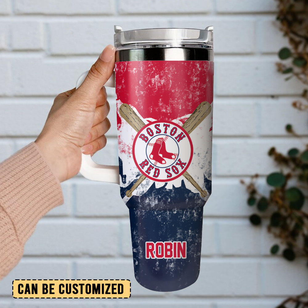 Boston Red Sox Baseball MLB Custom Stanley Cup 40 oz 30 oz Tumbler With Handle