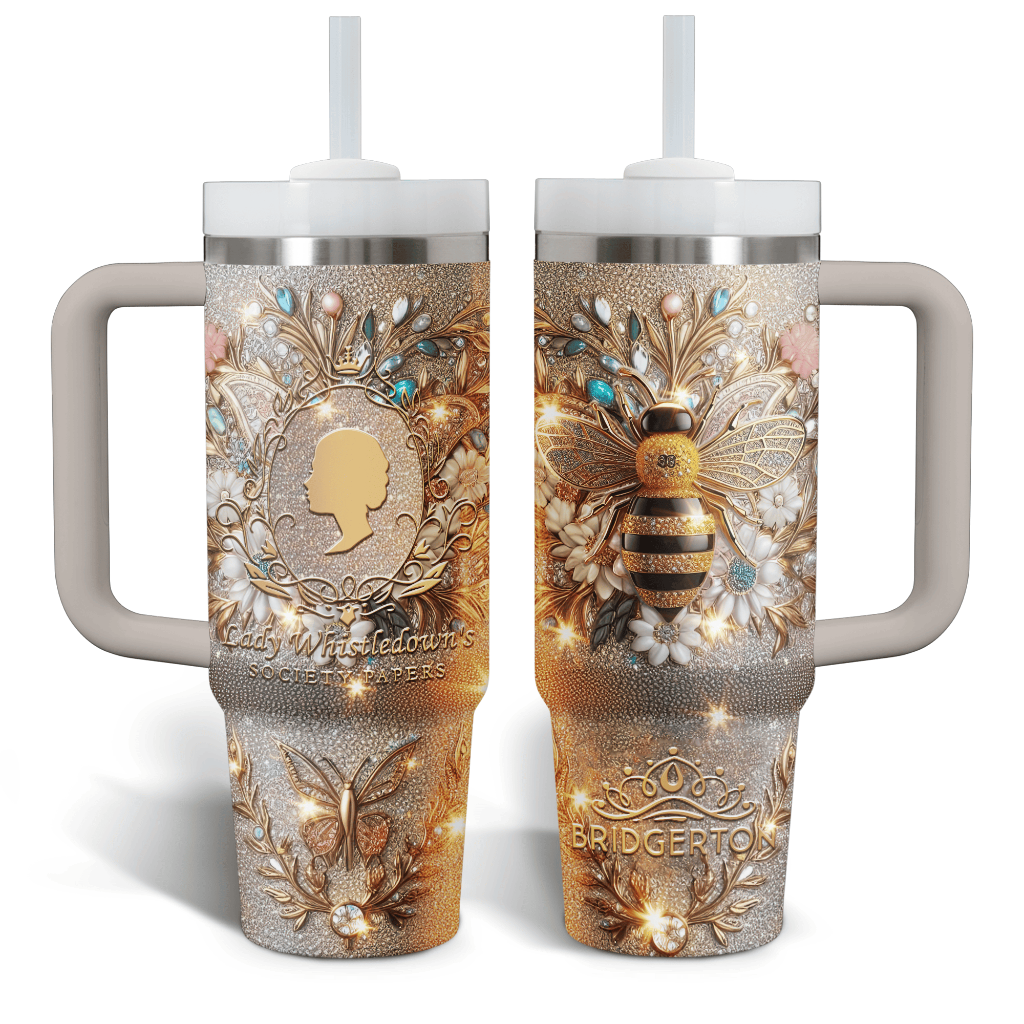 Bridgerton TV Series Custom Stanley Cup 40 oz 30 oz Tumbler With Handle