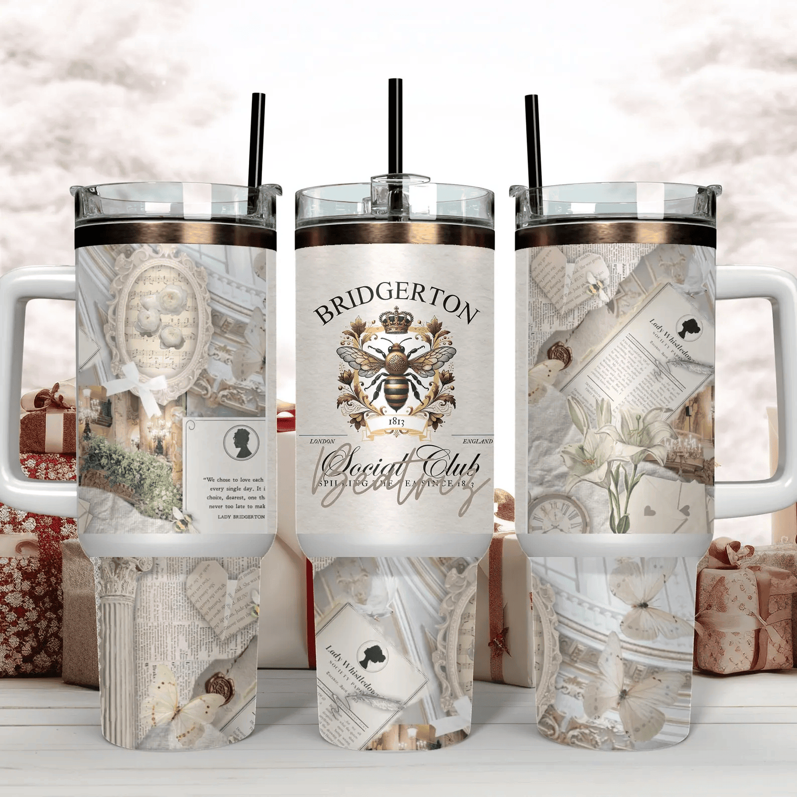 Bridgerton TV Series Custom Stanley Cup 40 oz 30 oz Tumbler With Handle