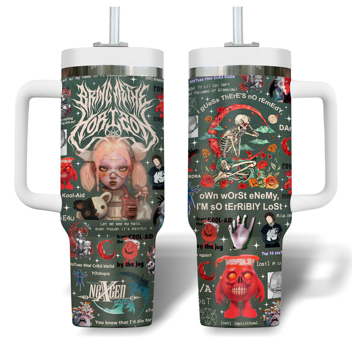 Bring Me The Horizon Music Custom Stanley Cup 40 oz 30 oz Tumbler With Handle