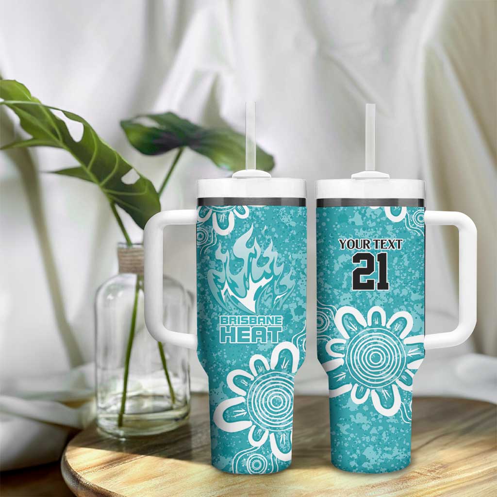 Brisbane Heat Minimalism Aboriginal Custom Stanley Cup 40 oz 30 oz Tumbler With Handle