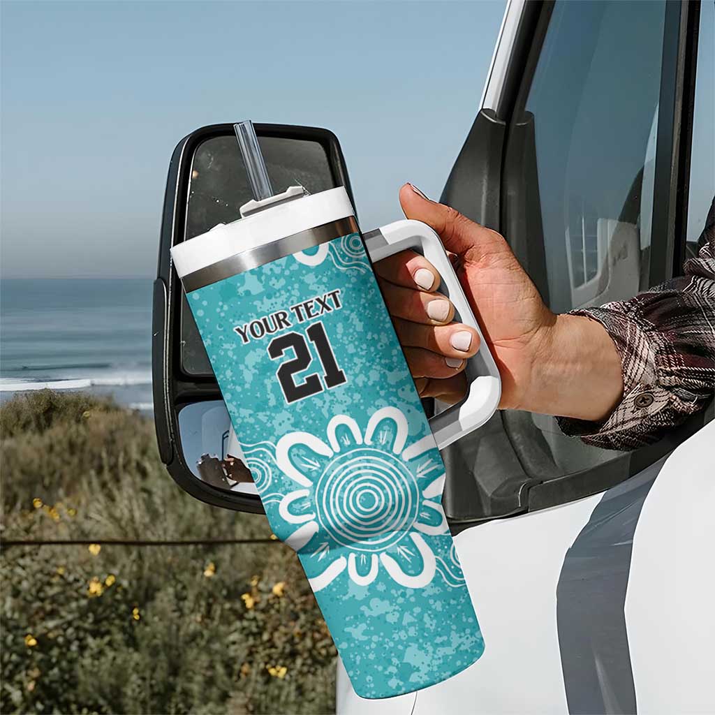 Brisbane Heat Minimalism Aboriginal Custom Stanley Cup 40 oz 30 oz Tumbler With Handle