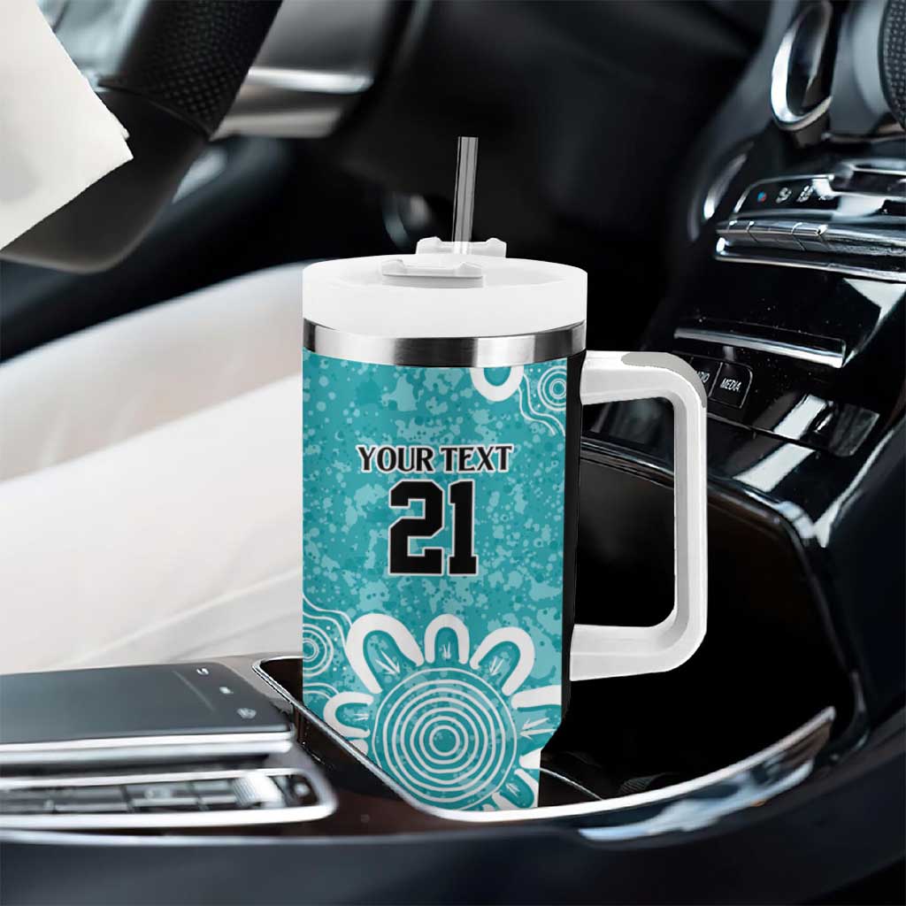 Brisbane Heat Minimalism Aboriginal Custom Stanley Cup 40 oz 30 oz Tumbler With Handle