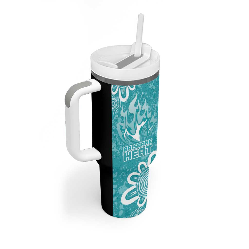 Brisbane Heat Minimalism Aboriginal Custom Stanley Cup 40 oz 30 oz Tumbler With Handle