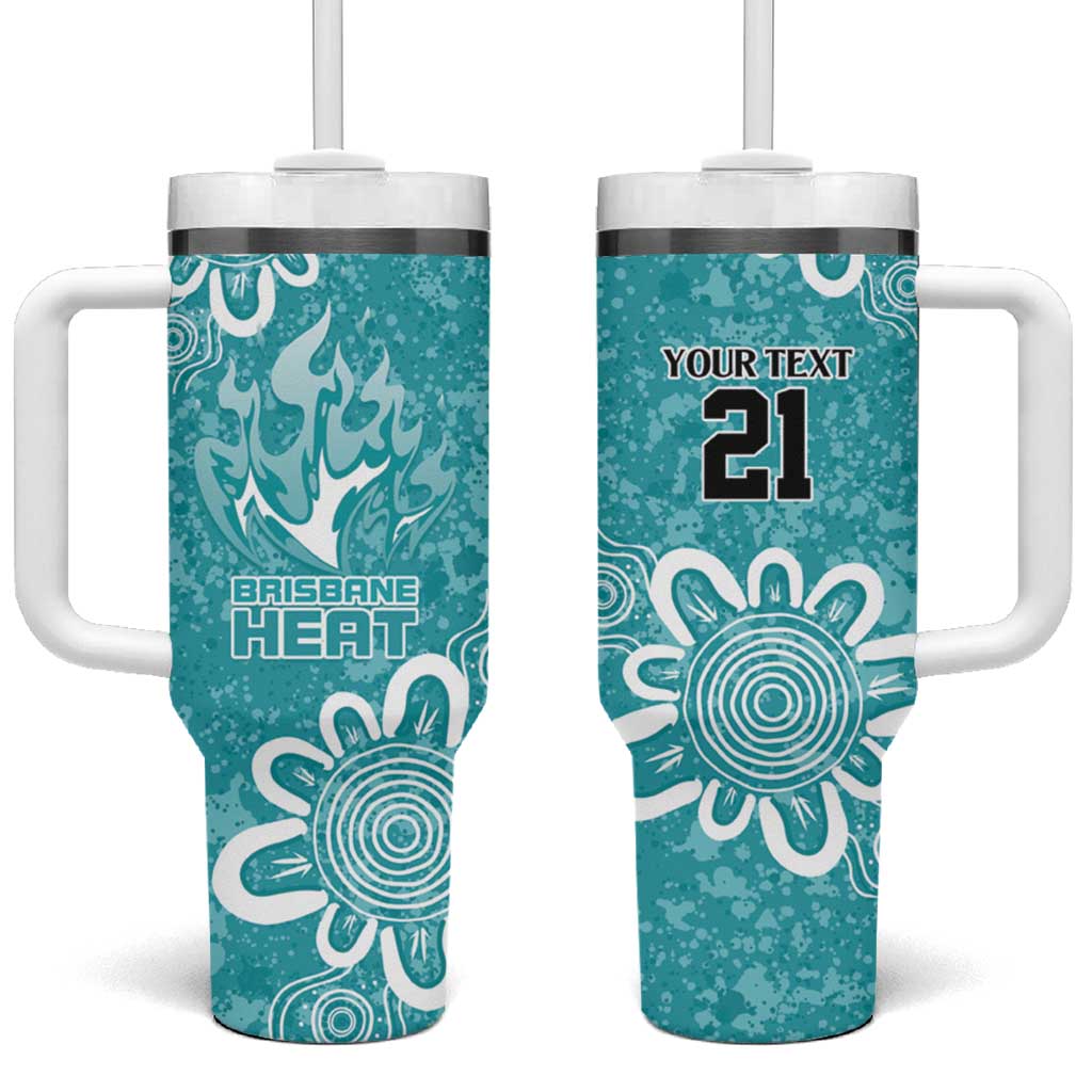 Brisbane Heat Minimalism Aboriginal Custom Stanley Cup 40 oz 30 oz Tumbler With Handle