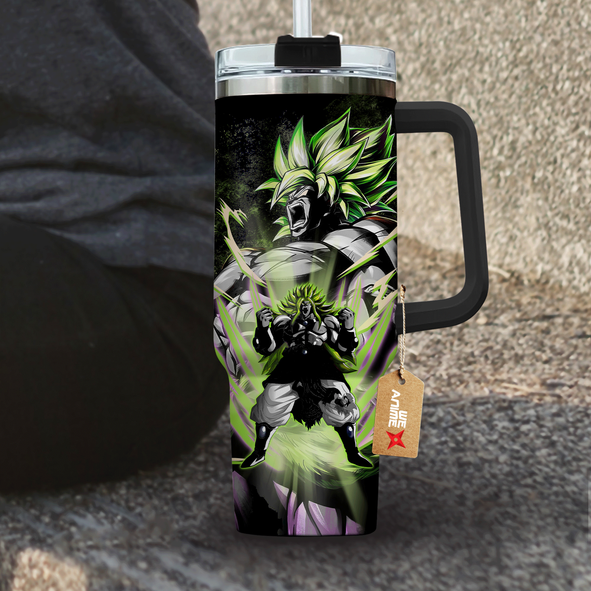 Broly Legendary Super Saiyan Dragon Ball Anime Custom Stanley Cup 40 oz 30 oz Tumbler With Handle