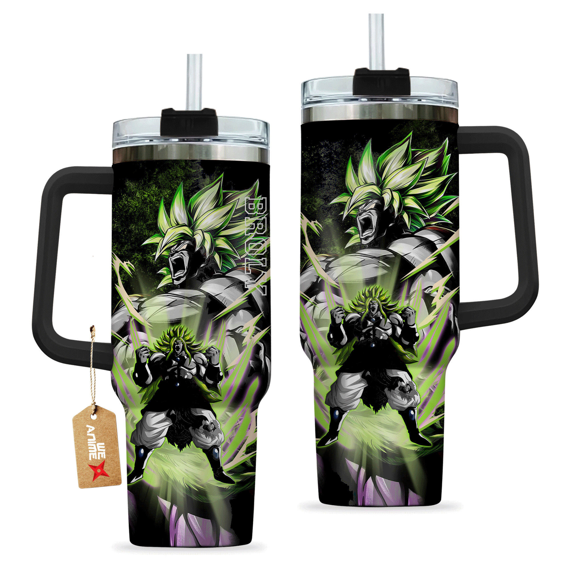 Broly Legendary Super Saiyan Dragon Ball Anime Custom Stanley Cup 40 oz 30 oz Tumbler With Handle