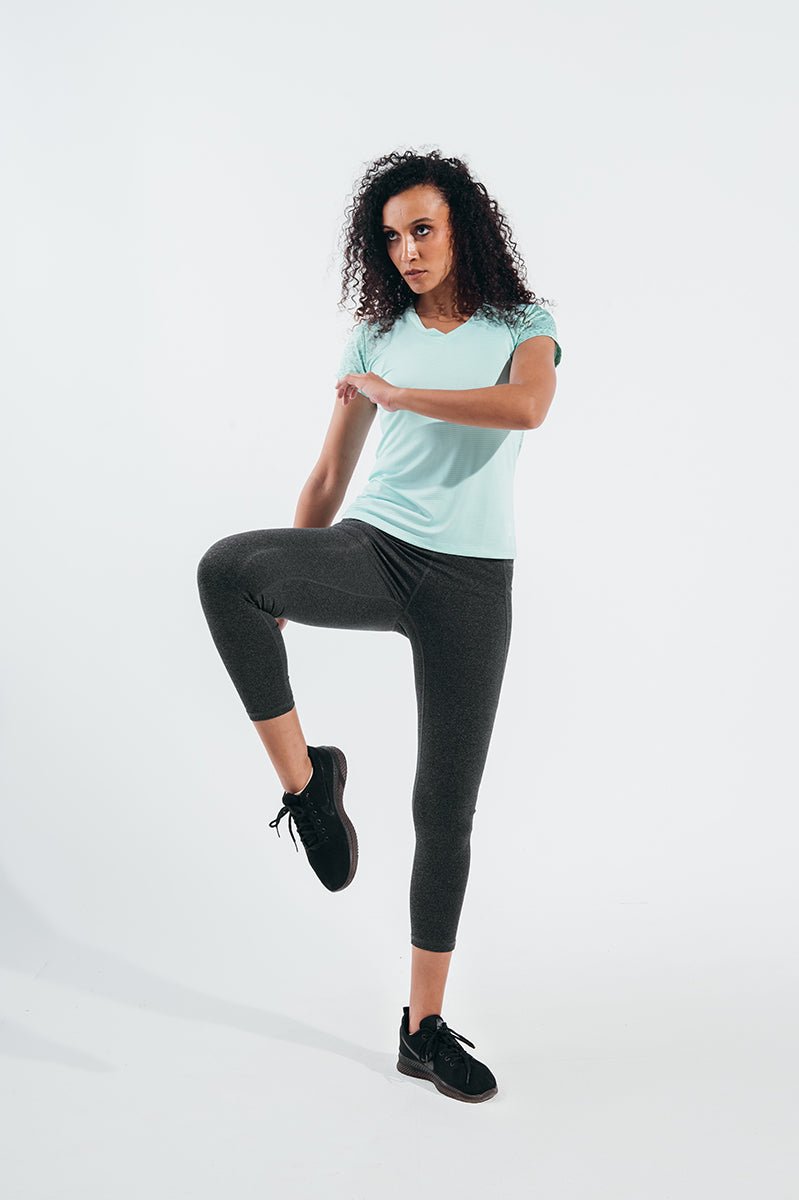 Brook Green Grace Gym Sport Workout Short Sleeve T-Shirt