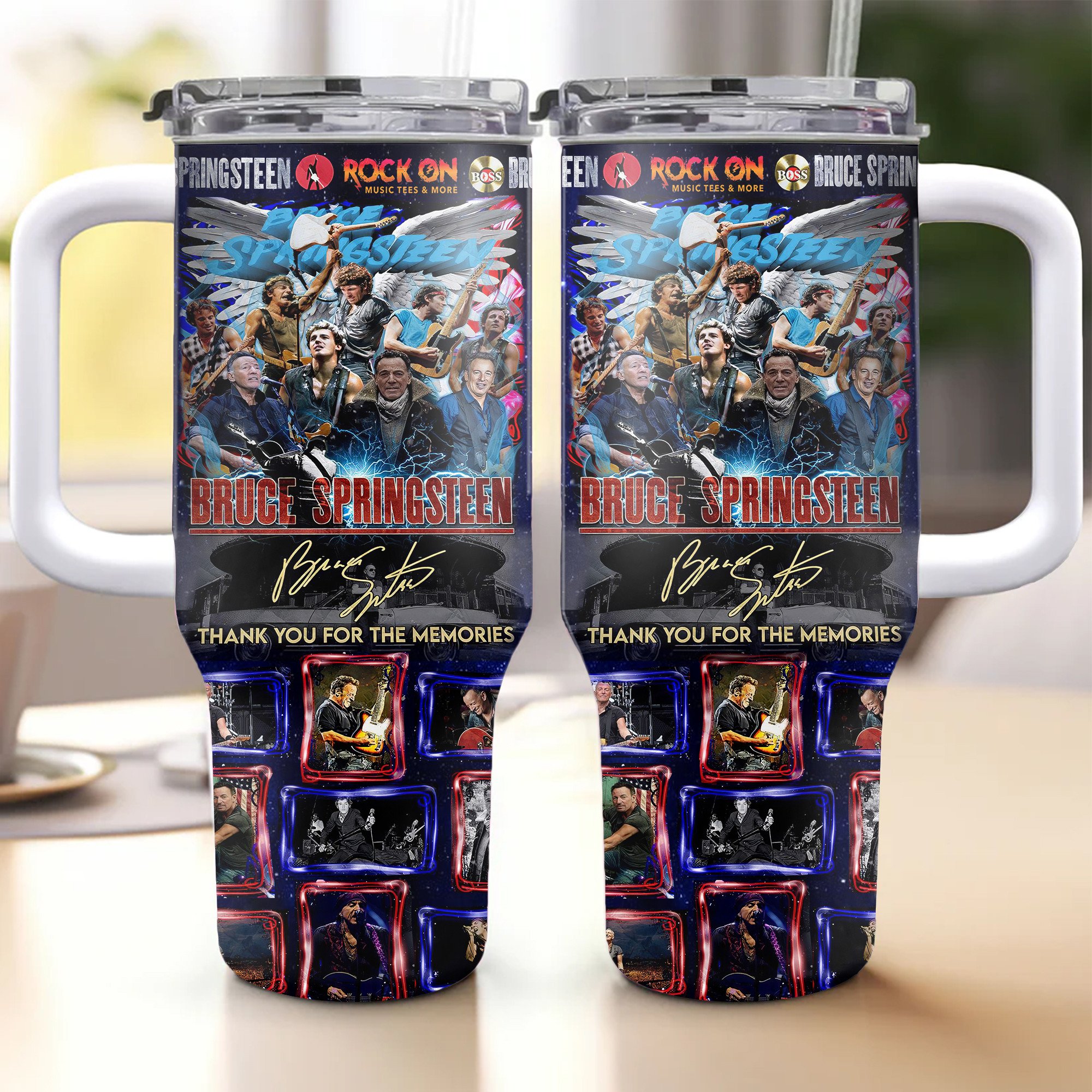 Bruce Springsteen Music Custom Stanley Cup 40 oz 30 oz Tumbler With Handle