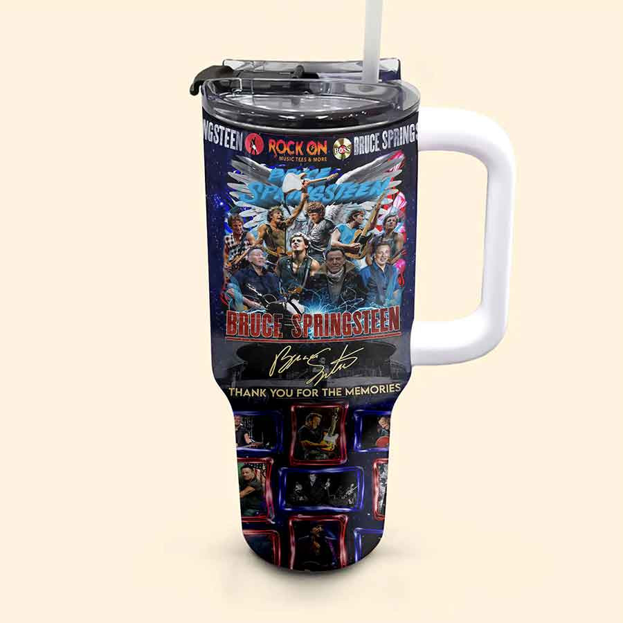 Bruce Springsteen Music Custom Stanley Cup 40 oz 30 oz Tumbler With Handle
