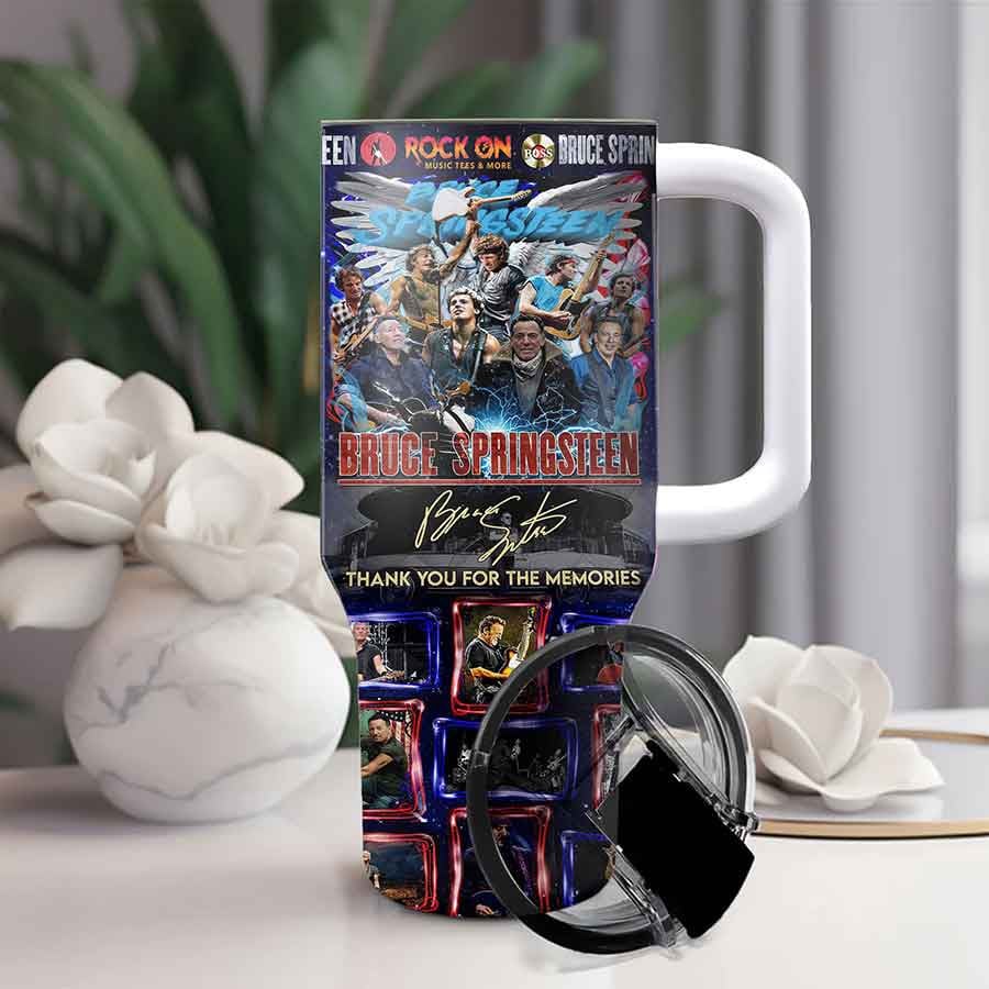 Bruce Springsteen Music Custom Stanley Cup 40 oz 30 oz Tumbler With Handle