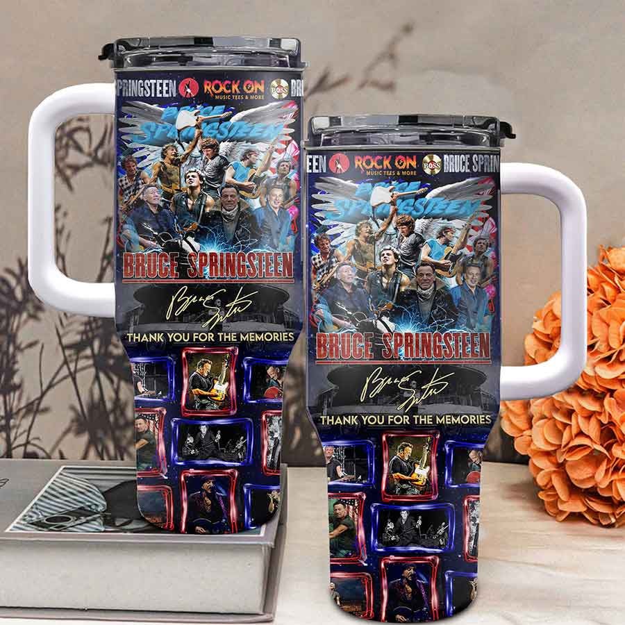 Bruce Springsteen Music Custom Stanley Cup 40 oz 30 oz Tumbler With Handle