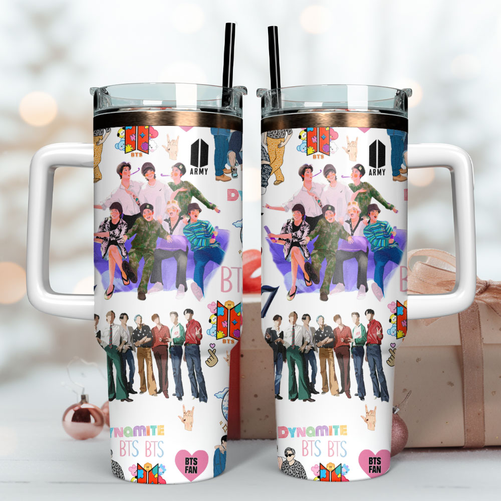 BTS Kpop Boy Band Music Custom Stanley Cup 40 oz 30 oz Tumbler With Handle