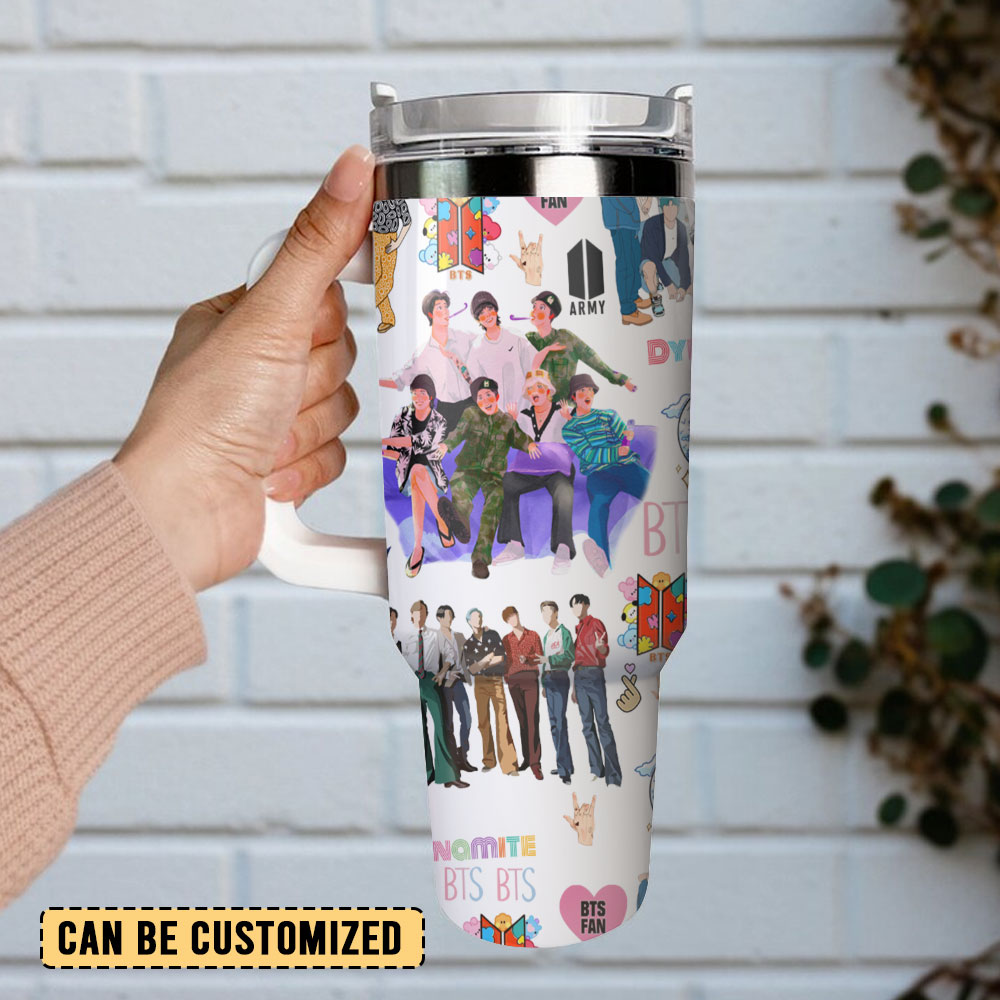 BTS Kpop Boy Band Music Custom Stanley Cup 40 oz 30 oz Tumbler With Handle