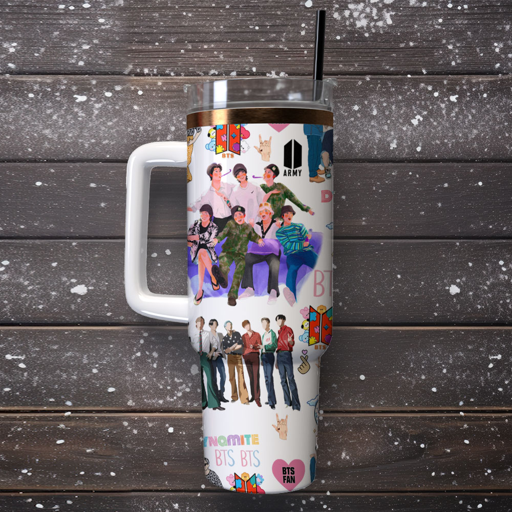BTS Kpop Boy Band Music Custom Stanley Cup 40 oz 30 oz Tumbler With Handle