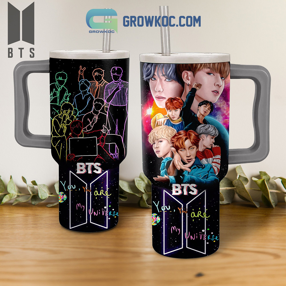 BTS Music Custom Stanley Cup 40 oz 30 oz Tumbler With Handle