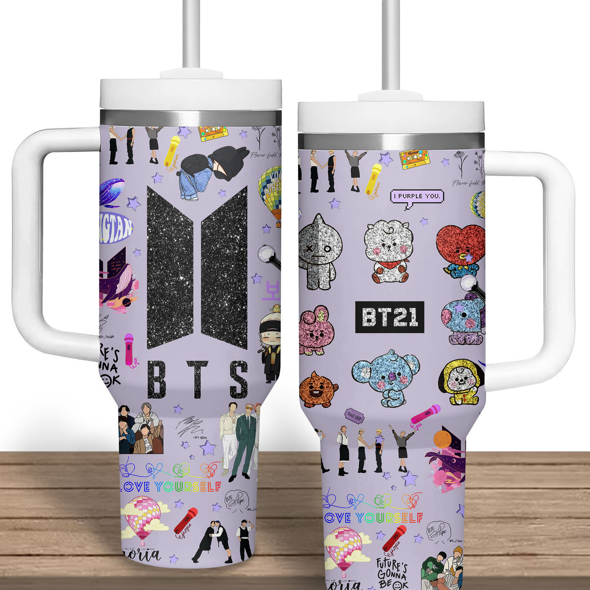 BTS Music Custom Stanley Cup 40 oz 30 oz Tumbler With Handle