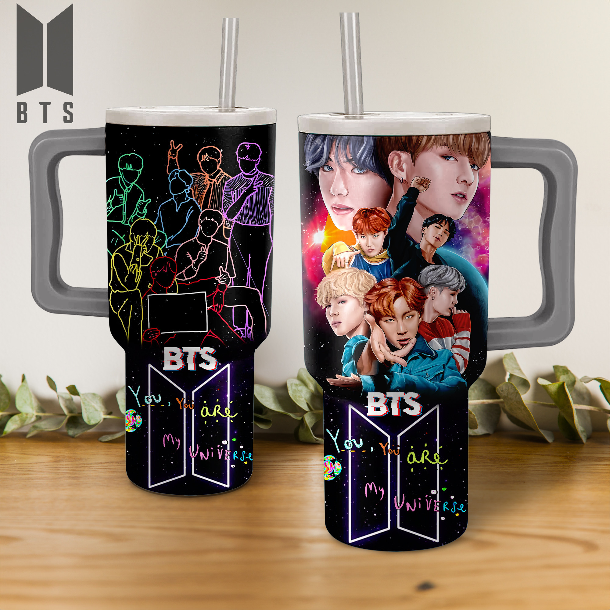 BTS Music Custom Stanley Cup 40 oz 30 oz Tumbler With Handle