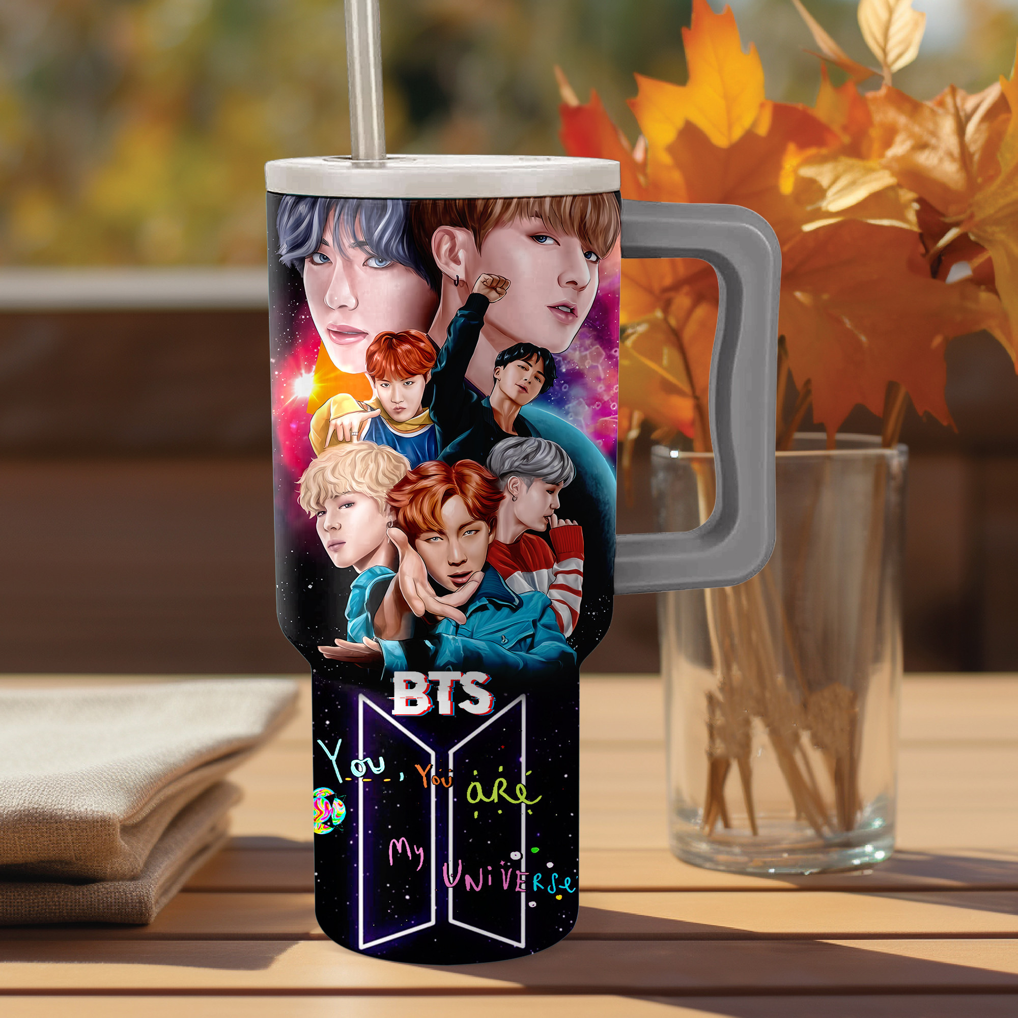 BTS Music Custom Stanley Cup 40 oz 30 oz Tumbler With Handle