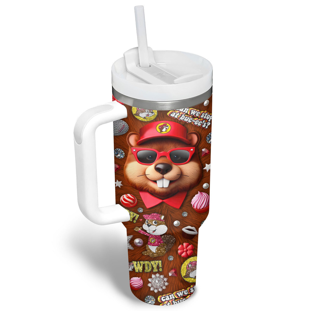 Bucee Cartoon Custom Stanley Cup 40 oz 30 oz Tumbler With Handle